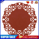 Hollow Flower Silicone Pad Coaster Anti Skid Heat Insulation Cup Mat(Coffee
