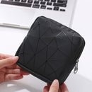 Portable Sanitary Napkin Storage Bag Women Travel Makeup Coin Purse (Black)