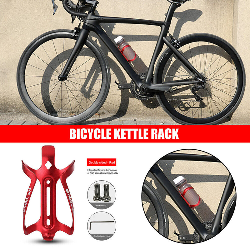 Metal MTB Bike Water Bottle Cage Cycling Drink Cup Holder Bracket (Red) Newly