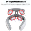 4 Heads Multifunctional Hot Compress Pulse Neck Protector Rechargeable Massager#