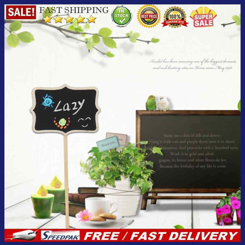 12pcs Mini Retangle Chalkboard Blackboard Stand Wedding Lolly Party B