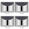 2pcs Cold White 4 LED Solar Lights Waterproof  Wall Stair Lamp for Security