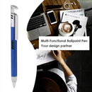 Multi-function Ballpoint Pen Phone Bracket Screwdriver Level Ruler (Blue) Newly