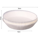 30pcs Air Fryer Steamer Paper Liners Baking Oil Paper Mat (White 16x4.5cm) Newly