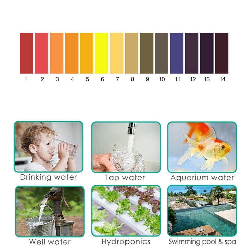 PH Test Strip Paper Cosmetic Aquarium PH Litmus Indicator Paper Card (5pcs)