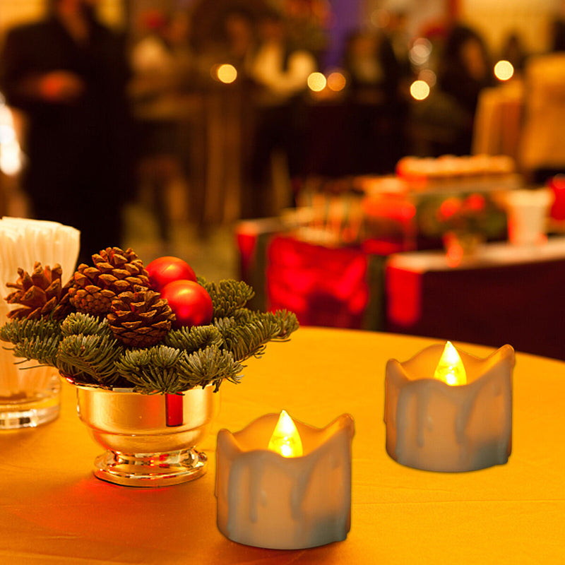 Flameless Candles - Flickering LED Tea Light with Timer for Seasonal & Festival