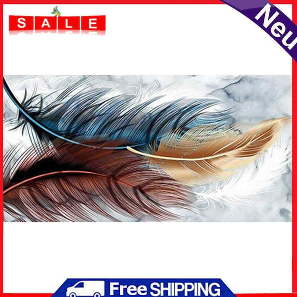 5D Diamond Painting Feather Full Round Mosaic Picture DIY Home Decor 80x40cm