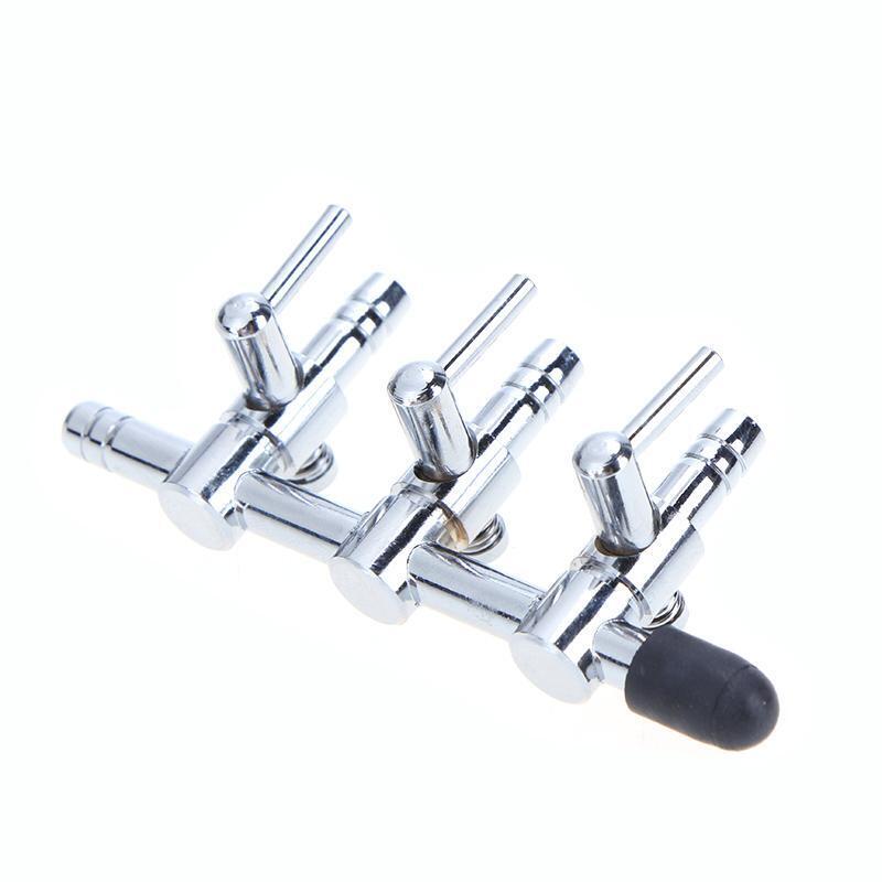 Air Flow Line Stainless Steel Control Valve Aquarium Pump Splitter(3-way) Newly