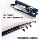 Sea Pole Spinning Foldable fishing rod Pen Pole Retractable FRP Carbon Fiber