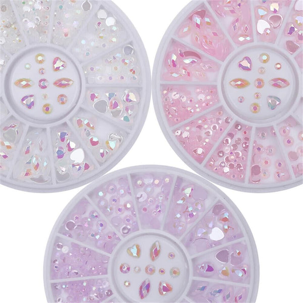 Water Dropped Elongated Glass Stone Nail Art Rhinestone DIY Tips Manicure Decor