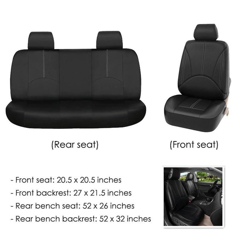 Universal PU Leather Car Seat Covers Set Auto Seat Protector Interior Styling