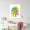 Animals in Flowers Partial Oil Paint By Numbers Kit DIY Wall Art Picture Craf