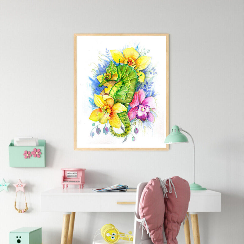 Animals in Flowers Partial Oil Paint By Numbers Kit DIY Wall Art Picture Craf