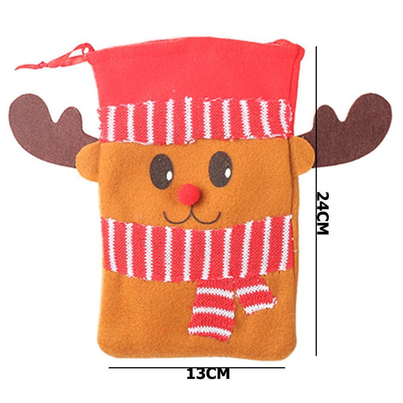 Non-Woven Christmas Kids Candy Bag Drawstring Gift Packing Pouch (Elk)