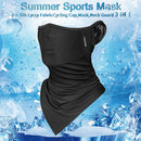 Summer Cooling Face Cover Neck Gaiter with Ear Loops for Cycling Hiking Fis