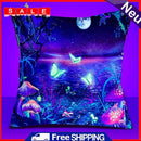 Fluorescent Pillowcase Mushroom Forest Printed Glowing Polyester Pillowcase
