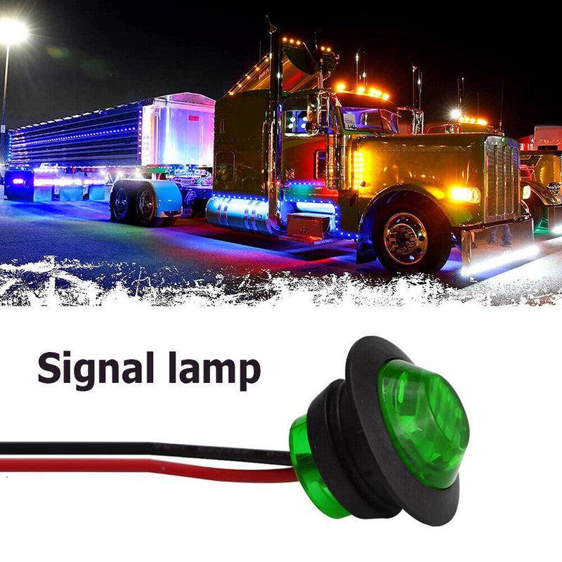 5pcs 12V-24V 3 SMD LEDs Trailer Side Marker Lights Clearance Lights Waterproof