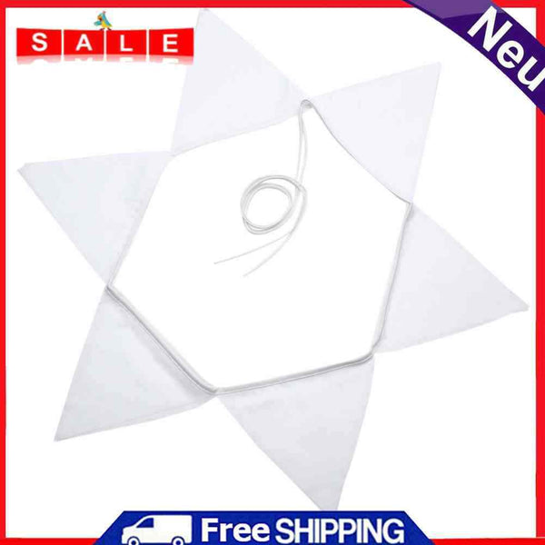 12 Flags 3.2m White Cotton Birthday Wedding Party Pennant Bunting Banner Decor