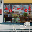 4pcs Christmas Wall Stickers Elk Snowflake Self-Adhesive PVC Removable Decals