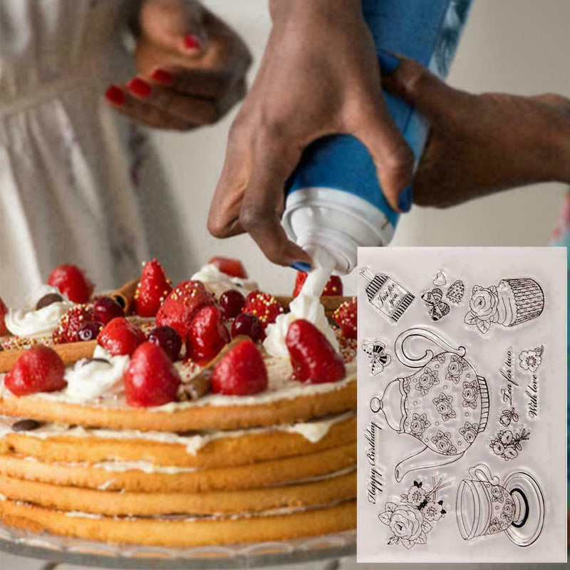 1PC Cartoon Cutting Dies And Stamp Set Clear Stamps Embossing 0 Q4D6 C0C9