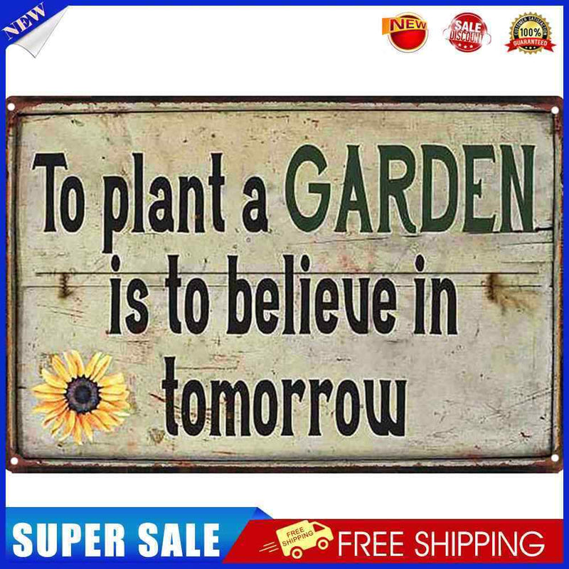 Garden Plant Retro Metal Plate Tin Sign Plaque Poster for Bar Club Cafe Vin