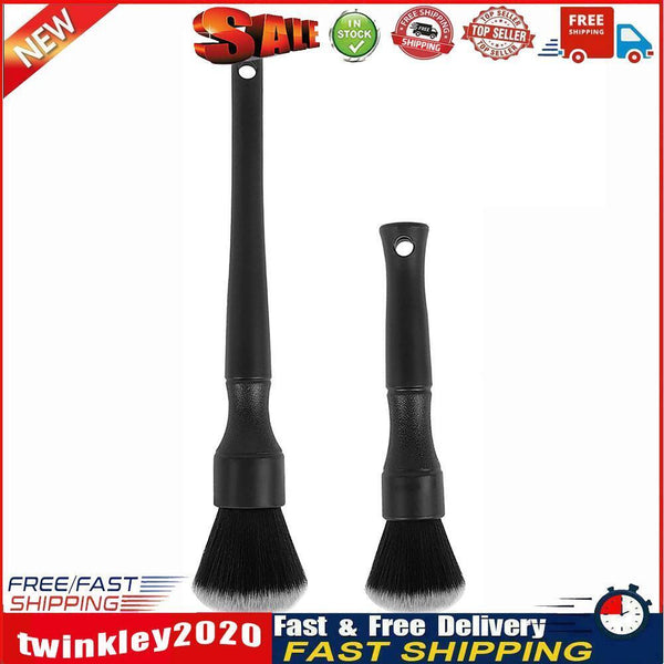 2pcs Car Detailing Brush Auto Wash Accessories Dashboard Cleaning Tool Kit Newly