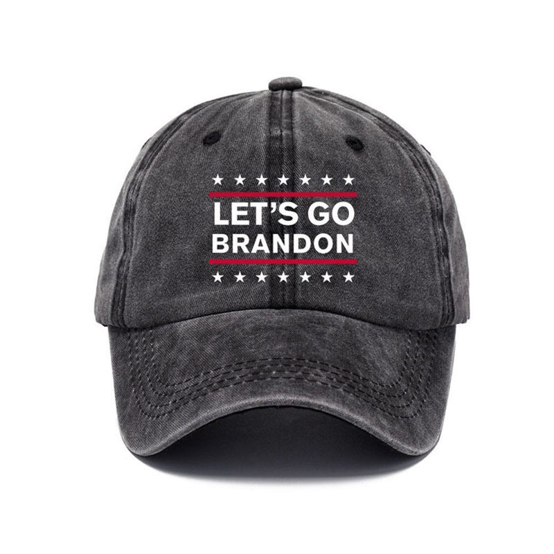 Denim Sunscreen Baseball Cap Tr ump Supporters Hat Lets Go Brandon FJB Hat