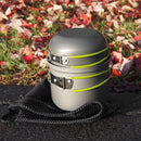 2pcs /Set Portable Camping Cookware Outdoor Hiking Picnic Tableware Pot