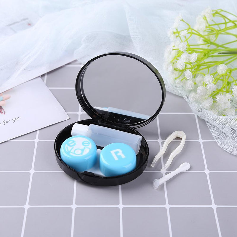 Portable Fashion Travel Square Contact Lens Case Set Glasses Wearing Tools