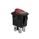 10PCS Mini 4 Pin 2 Position Red Power Switch Rocker Switch KCD1-105 With Light