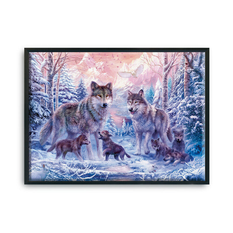 Counted Cross Stitch Kits Canvas 14CT Needlework Sets DIY (VS-0037 Wolf)