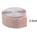 #A 1m Rhinestone Ribbon Tape Applicator Self-adhesive Crystal DIY Drill Wrap Dec