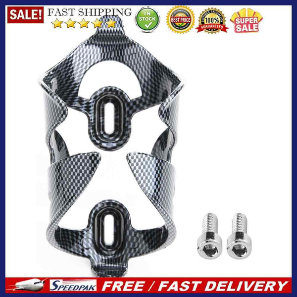 Carbon Fiber Texture MTB Road Bike Bicycle Water Bottle Cage Bracket + 2 Sc