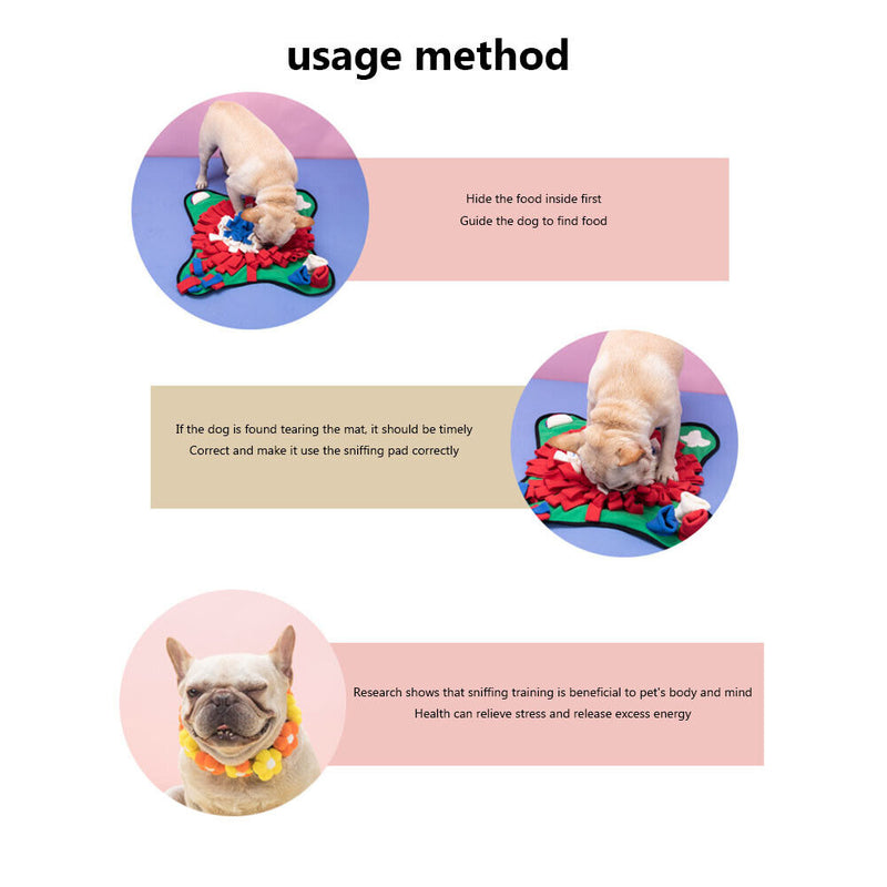 Creative Dog Snuffle Mat Nose Smell Training Lightweight for Home Puppy Pro