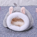 Pet Sleeping House Warm Hamster Puppy Kitten Bed Soft Nest Kennel (Grey) Newly