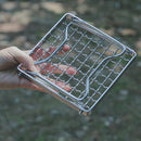 Folding Campfire Grill Portable Stainless Steel Camping Grill BBQ Tool#