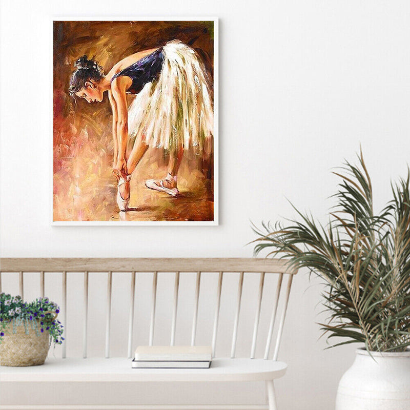 Ballet Girl Drawing Frameless DIY Oil Paint by Numbers Canvas Home Decor Newly