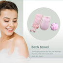#A 3pcs/set Body Cleaning Brushes Skin Exfoliating Towel Bath Gloves Ball Supply