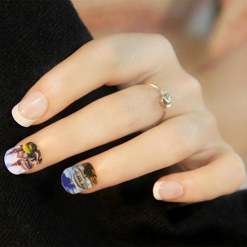 12Patterns Water Decals Nail Art Transfer Stickers Big Sheet Manicure Decor