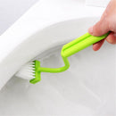 S Type Portable Toilet Brush Cleaning Scrubber Curved Handle Cleaning Brush