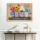 Full Embroidery Flower Butterfly Printed Cross Stitch 11CT Cotton Kit Decor