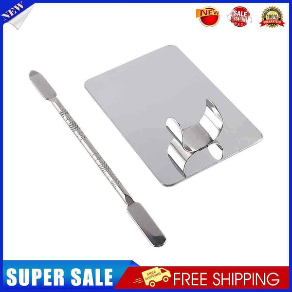 Nail Art Palette Stainless Steel Makeup Cosmetic Color Mixing Palette (L)
