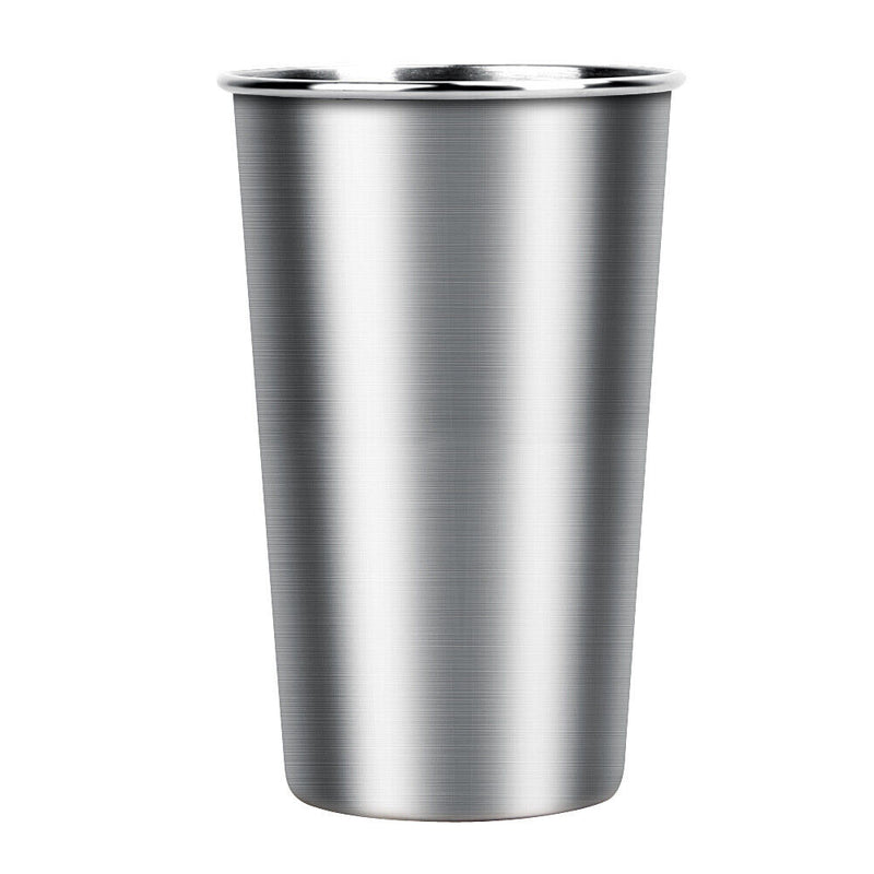 500ML Stainless Steel Cups 16oz Tumbler Pint Glasses 18/8 Metal Cups