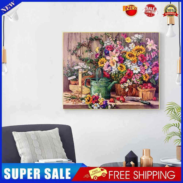 #A Table Flower Oil Paint By Numbers Kit DIY Acrylic Painting Home Decoration Gi