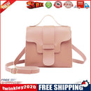 Fashion Women Solid Color Crossbody Bag PU Handbag Shoulder Bags (Pink)
