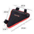 MTB Bike Front Tube Bag Waterproof Road Bicycle Phone Frame Pouch (Red) Newly