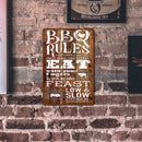 BBQ Plate Metal Tin Sign Retro Plaque for Bar Pub Wall Poster Art (C)