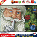 Cheerful Christmas Cross Stitch Needlework 14CT Stamped Embroidery (R308) Newly