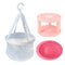 Foldable Basket Rack Combination Set Beauty Tools Cleaner Silicone Hanging
