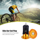 2x Aluminum Bicycle Bar End Plugs for Mountain Road Folding Bike (Yellow) Newly